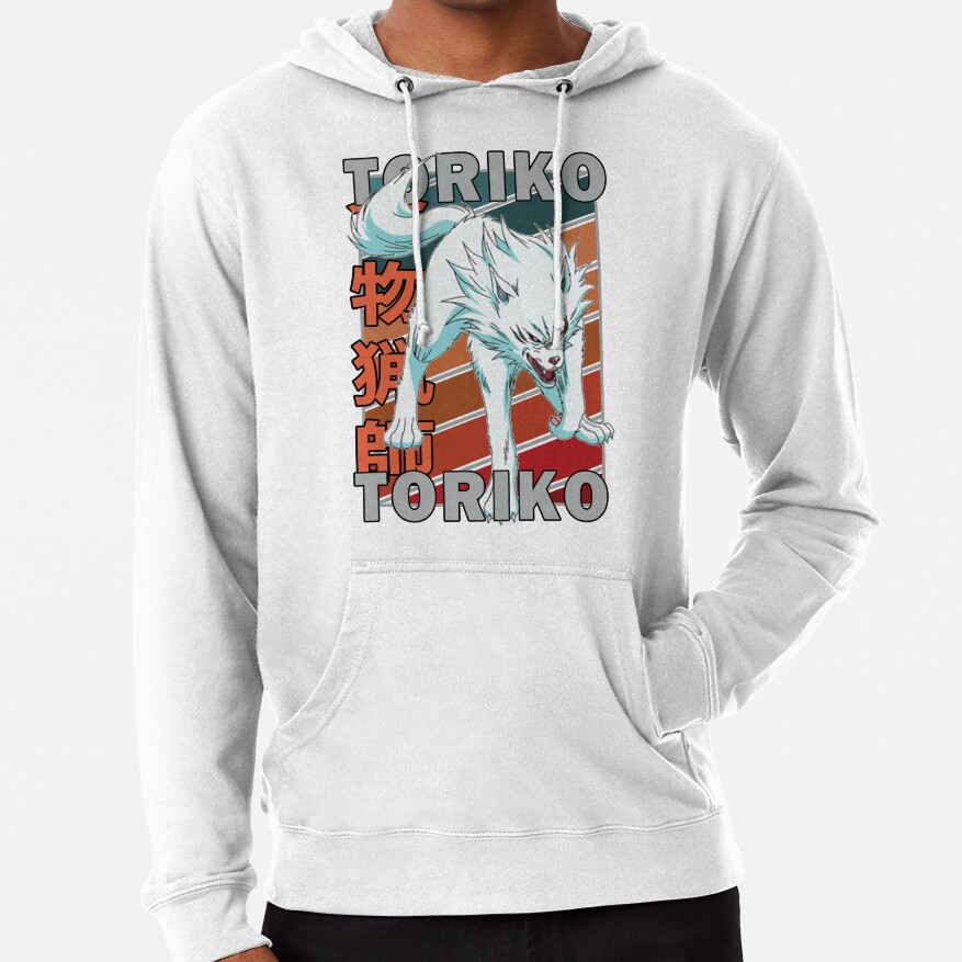 Terry Cloth Toriko Retro Stripe Design Hoodie - Image 2