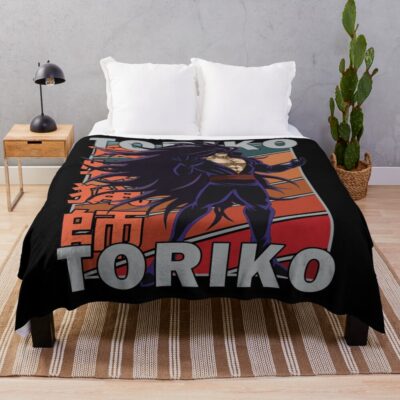 Midora Toriko Retro Stripe Design Throw Blanket