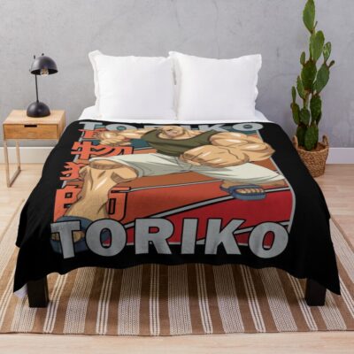 Mansam Toriko Retro Stripe Design Throw Blanket