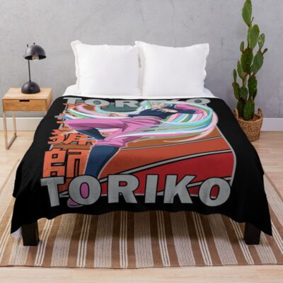 Sunny Toriko Retro Stripe Design Throw Blanket