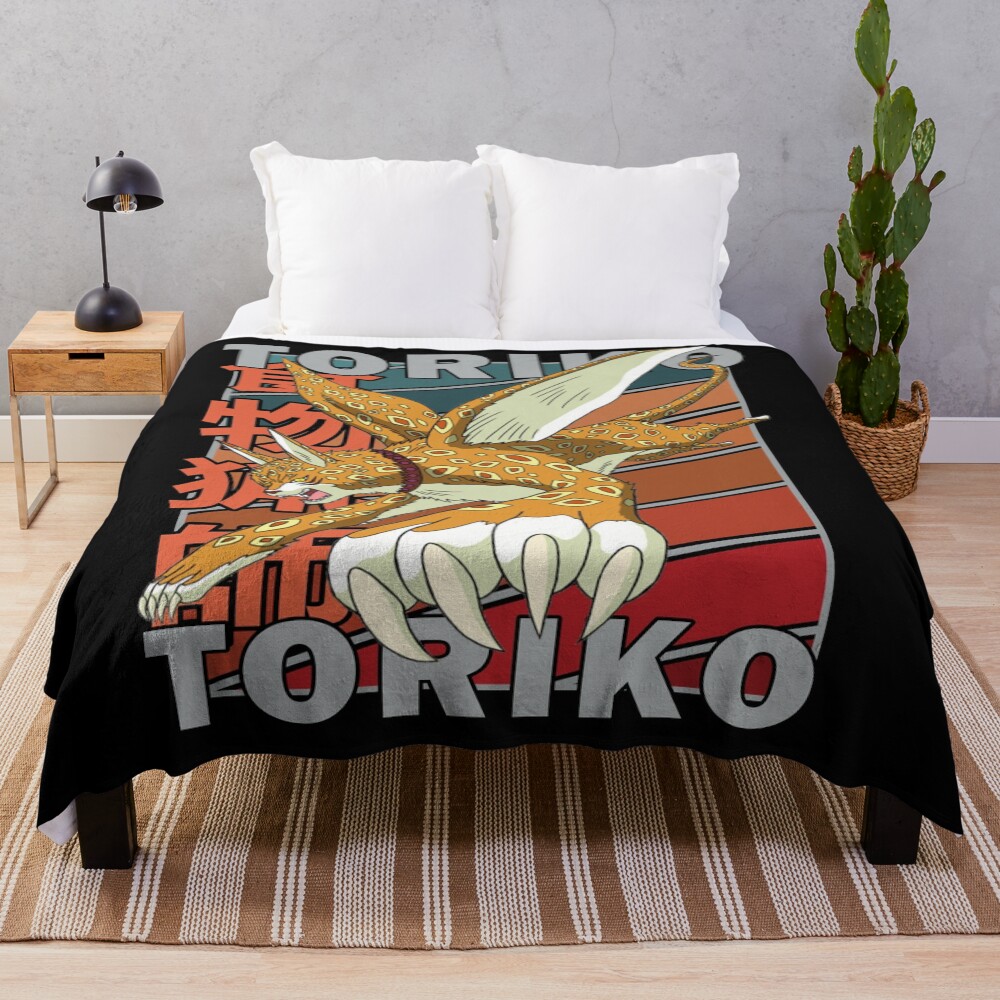 Rikky Toriko Retro Stripe Design Throw Blanket
