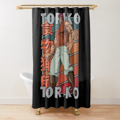 Zebra Toriko Retro Stripe Design Shower Curtain