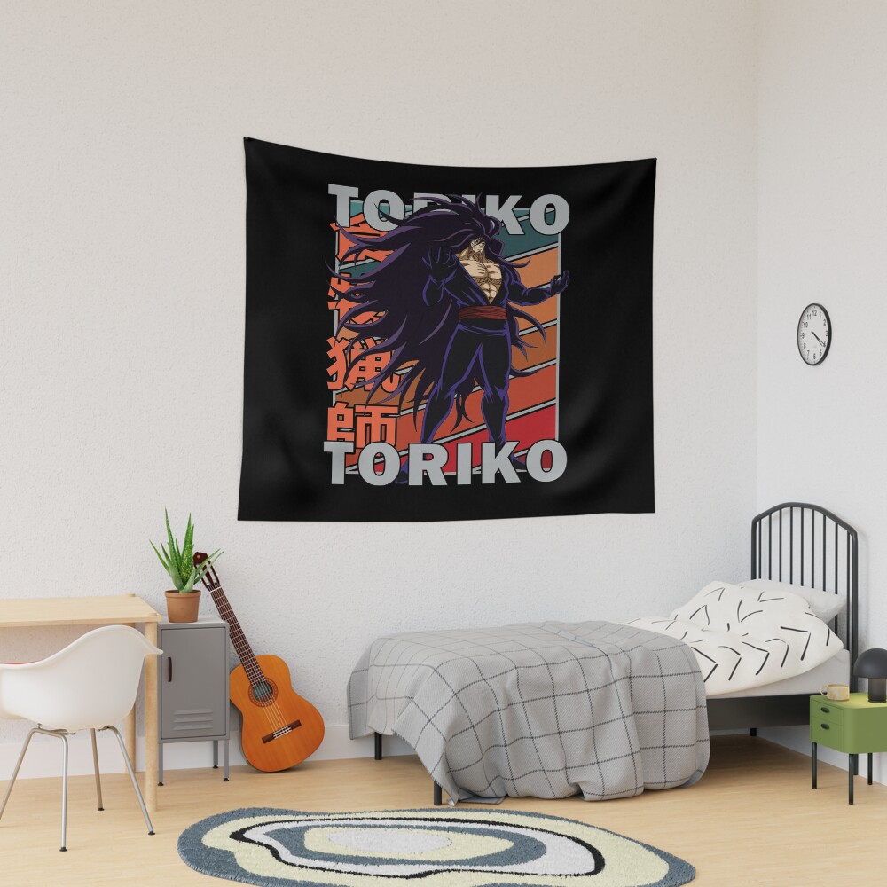 Midora Toriko Retro Stripe Design Tapestry