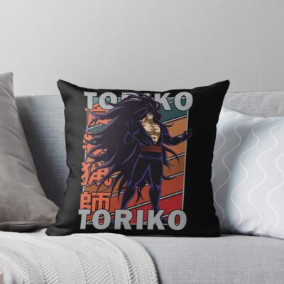 Midora Toriko Retro Stripe Design Throw Pillow