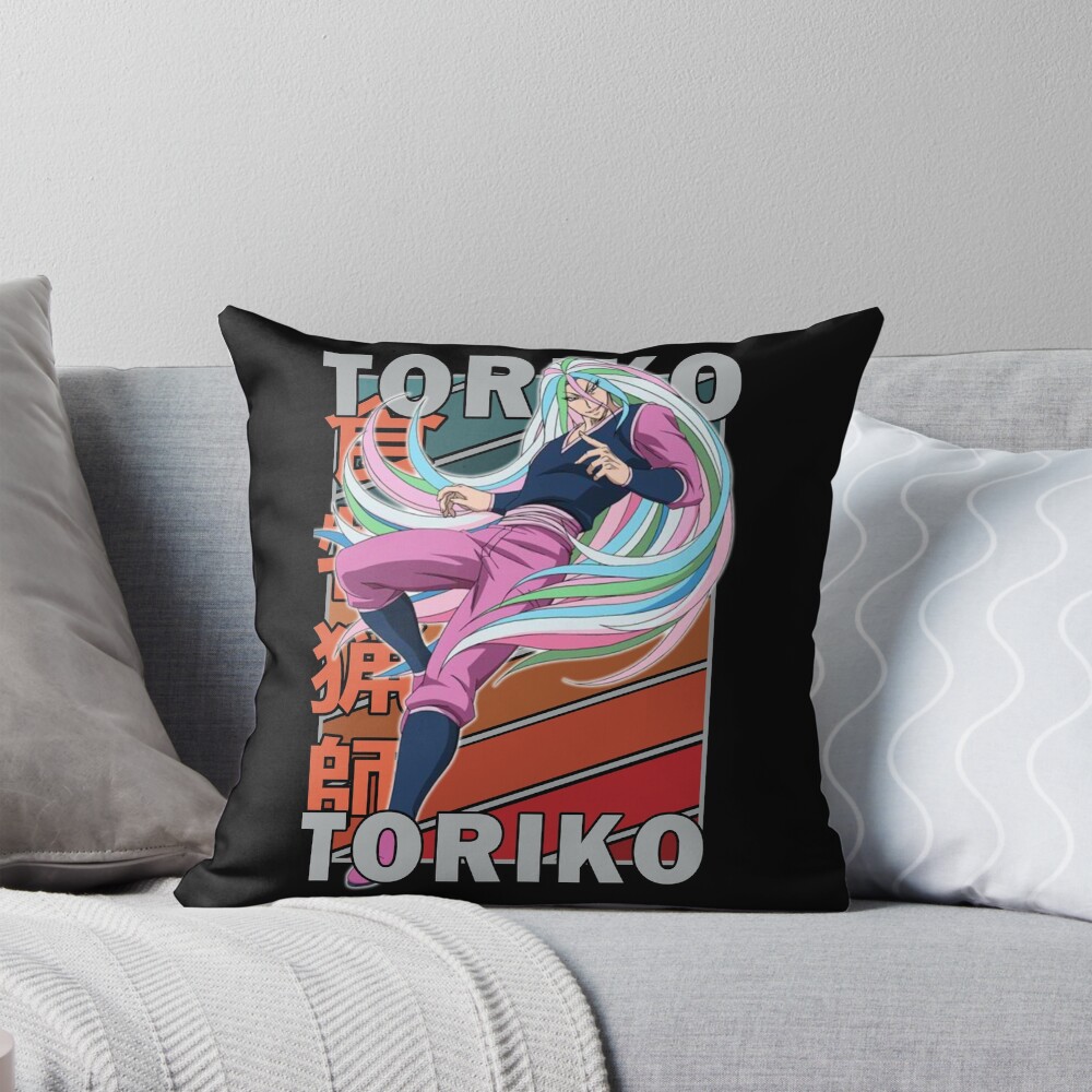 Sunny Toriko Retro Stripe Design Throw Pillow