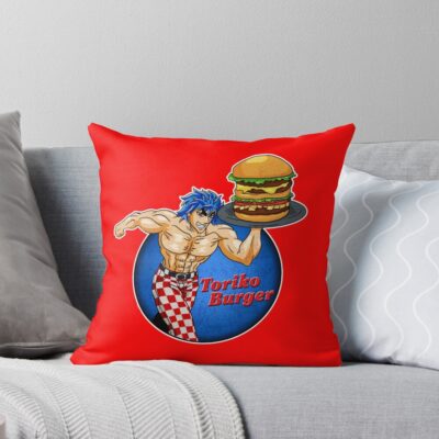 Best Toriko Burger Throw Pillow